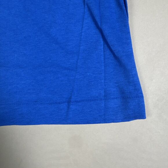 NOS Vintage 80s Fruit of the Loom Pocket T-Shirt Blue Made in USA Deadstock - Picture 6 of 10